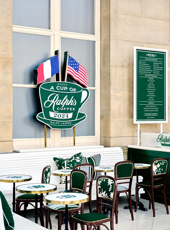 Signalétique pour Ralph Lauren, réalisée par Atelier Gambetta