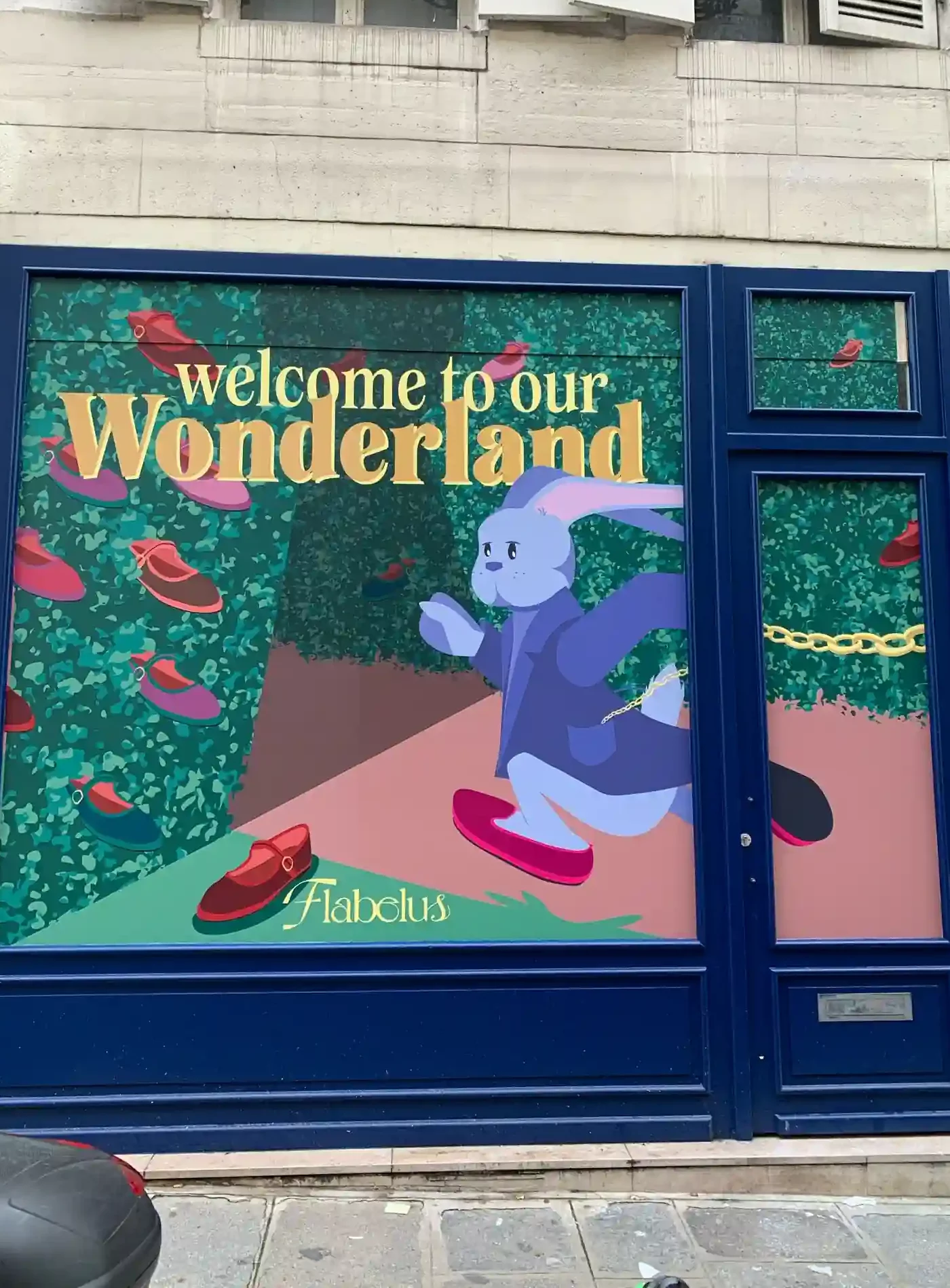 Vitrine de la boutique de chaussures 